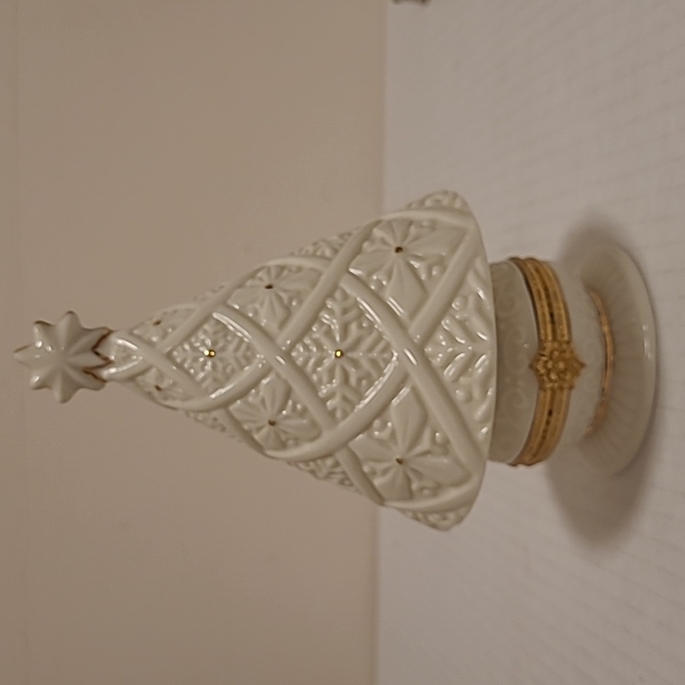 Vintage Christmas Tree Trinket Dish/Stash Box